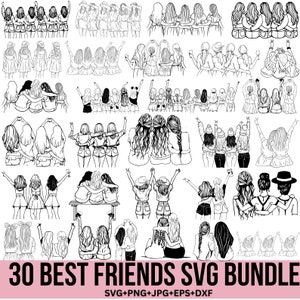Pacote de Melhores Amigas em Svg, Dia da Amizade em Svg, Amigos em Svg, Melhores Amigas em Svg, Melhores Amigas em Svg, Amizade Feminina em Svg, Irmã de Alma, Presente para Irmãs, Cricut