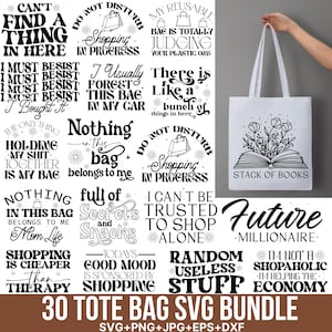 Pacote de sacolas SVG, Citações de sacolas SVG, Sacolas engraçadas SVG, Provérbios de sacolas, Bolsa de mãe SVG, Bagagem emocional SVG, Sacola de mercado SVG para Cricut