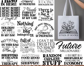 Tote Bag Svg Bundle, Tote Bag Quote Svg, Funny Tote Bag Svg, Tote Bag Sayings, Mom Bag Svg, Emotional Baggage Svg, Market Bag Svg For Cricut