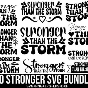 You Are Stronger Than The Storm Svg, Positive Qoutes, Sleeve svg, Love Yourself Svg, Trendy Shirt, Strong Women svg, Cut file for Cricut image 1