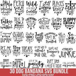 Bundle bandana Svg pour chien, Bandana Png pour chien, chien citations Svg, Svg drôle de chien, chien svg, svg de maman chien, Svg pour amoureux des chiens, Svg de Bandana pour animaux de compagnie, coupé pour Cricut