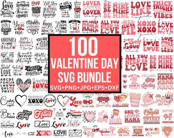 Valentine Day Svg Bundle, Valentine Quotes Svg, Retro Valentine Day Svg, Love Svg, Kids Valentine Svg, Valentine Vibes Svg, Cut for Cricut