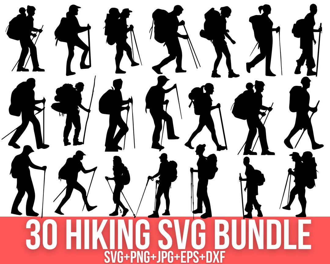 Hiking SVG Bundle, Hike Svg, Camping Svg, Camper Svg, Outdoors Svg