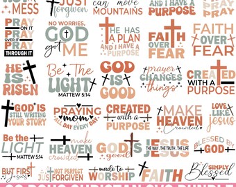 Boho Christian Svg Bundle, Sleeve Design, Bible Verse Svg, Religious Svg, God Svg, Scripture Svg, Love Faith Svg, Cut for Cricut, Silhouette