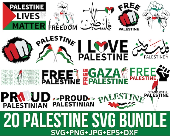 Palestine Svg Png Bundle, Free Palestine Sticker, Gaza free Svg, Palestine Quotes, Palestine Png, Free Palestinian, Save Gaza Peace, Cricut