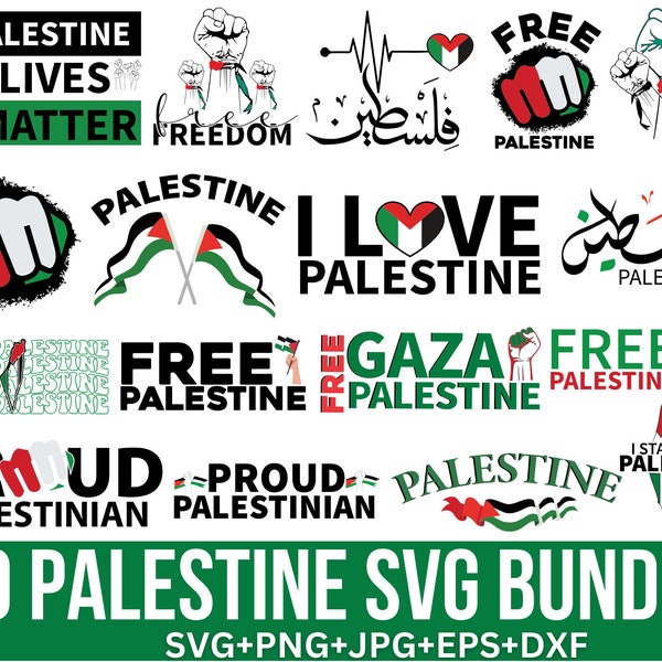 Palestine svg bundle, Palestine png, Free Palestine shirt svg, Vinyl Transfer, Gaza free svg, Free Palestinian svg, for Cricut, Silhouette