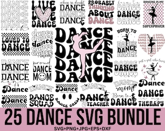 Dance Lover Svg Png Bundle, Dance Mom Svg, Dance Quotes, Dance Png, Retro Dance, Dance Competition, In my Dance ERA, Dance Clipart, Cricut