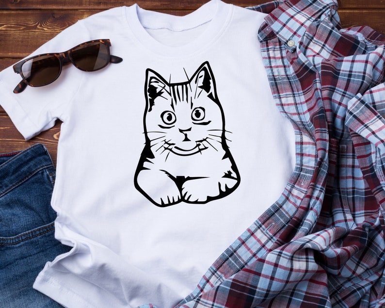 Peeking Cat Svg, Peeking Svg, Cat Svg, Peeking Cats Template, Black Cat Svg, Kitten Svg, Cat Design, Cat Head Svg, For Cricut, Silhouette image 5
