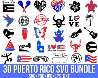 Puerto Rico Svg Bundle, Puerto Rico Frog, Puerto Flag Png, Garita Svg, Taino Svg, Flag Svg, Boricua Svg, Coqui Svg, Latina Svg, For Cricut