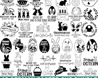 German Easter Plotter SVG Bundle, Easter Ostern Svg, Easter Svg, Frühling Svg, German Sayings Funny, German Svg, For File Cricut, Silhouette