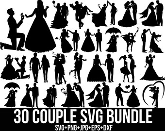 Couple SVG Bundle, Couple Png, Marriage svg, Married Couple Svg, Husband Wife Svg, Bride svg, Groom svg, Lovers Svg, For circut, Silhouette