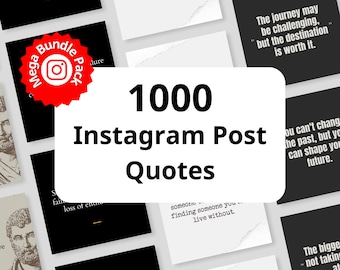 Mega Instagram Post Quotes Bundle Pack - 1000 cytatów z treści mediów społecznościowych - Cytaty z postów na Instagramie, Cytaty z postów na Facebooku, Cytaty z Pinteresta