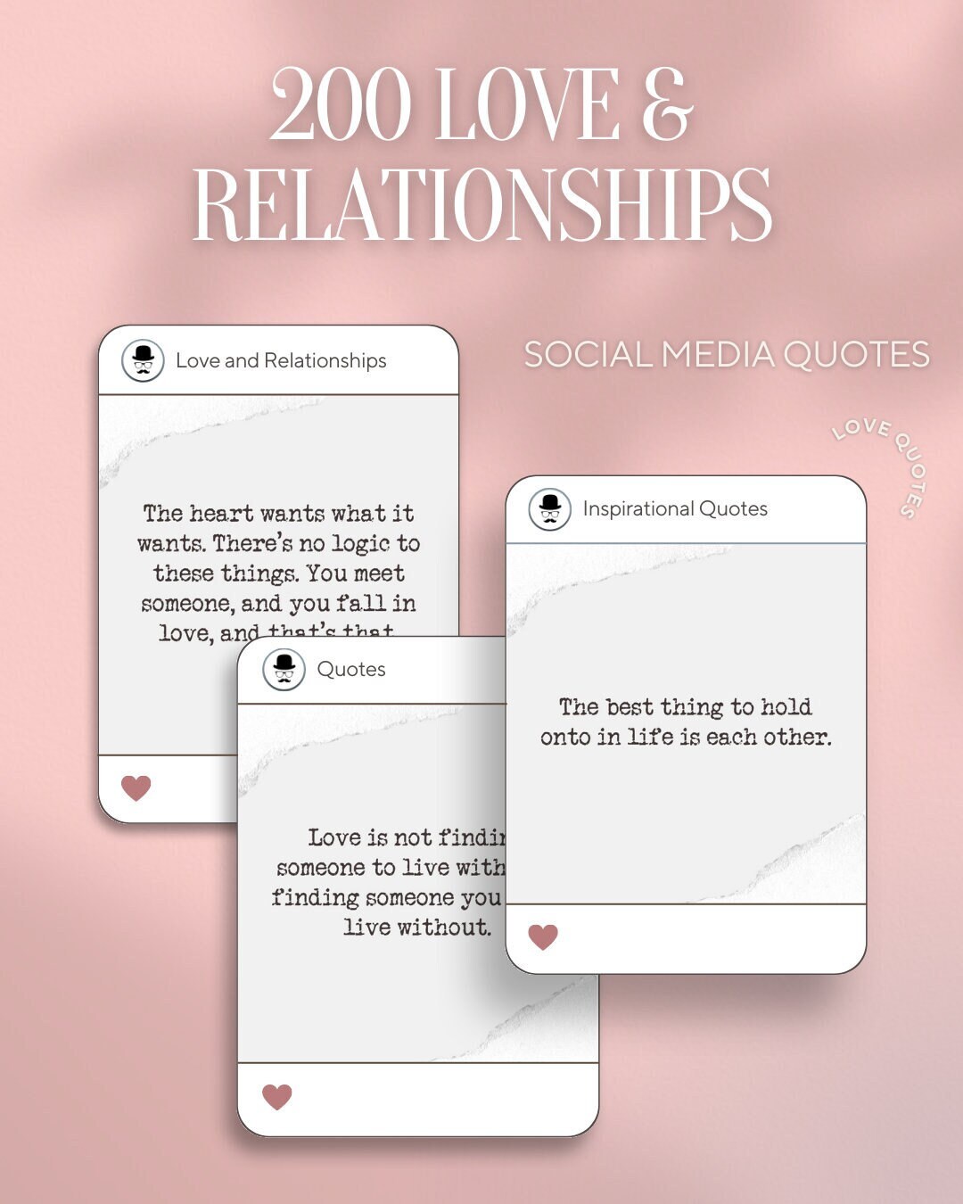 Love and Relationships Quotes for Social Media Content Your Virtual ...