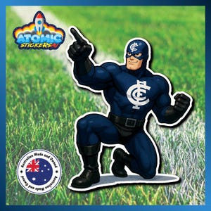 Carlton Blues Hero Sticker – Kniende Pose