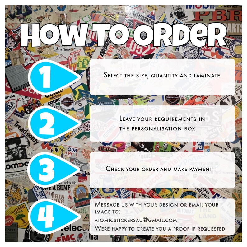 Custom Glossy Vinyl Stickers (prices per Individual Design) - Etsy ...