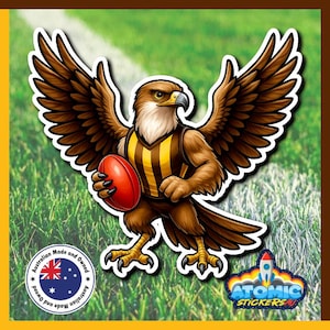 Sticker oiseau footballeur Hawthorn Hawks - Sticker fan de sport australien