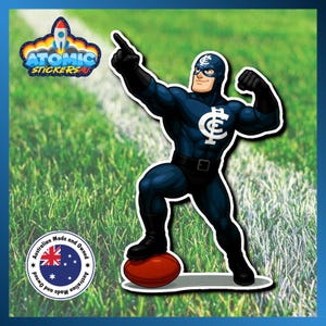 Carlton Blues Hero Aufkleber – Foot on Ball Pose