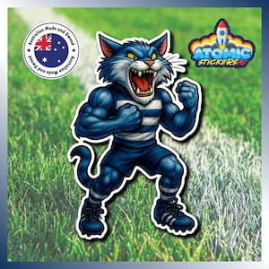Geelong Cats Hero AFL Sticker – Bereit zur Schlägerei (3.9 cm x 6.1 cm)