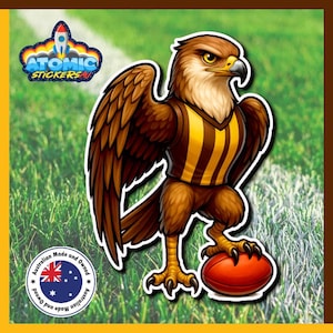 Sticker oiseau footballeur Hawthorn Hawks - Sticker fan de sport australien