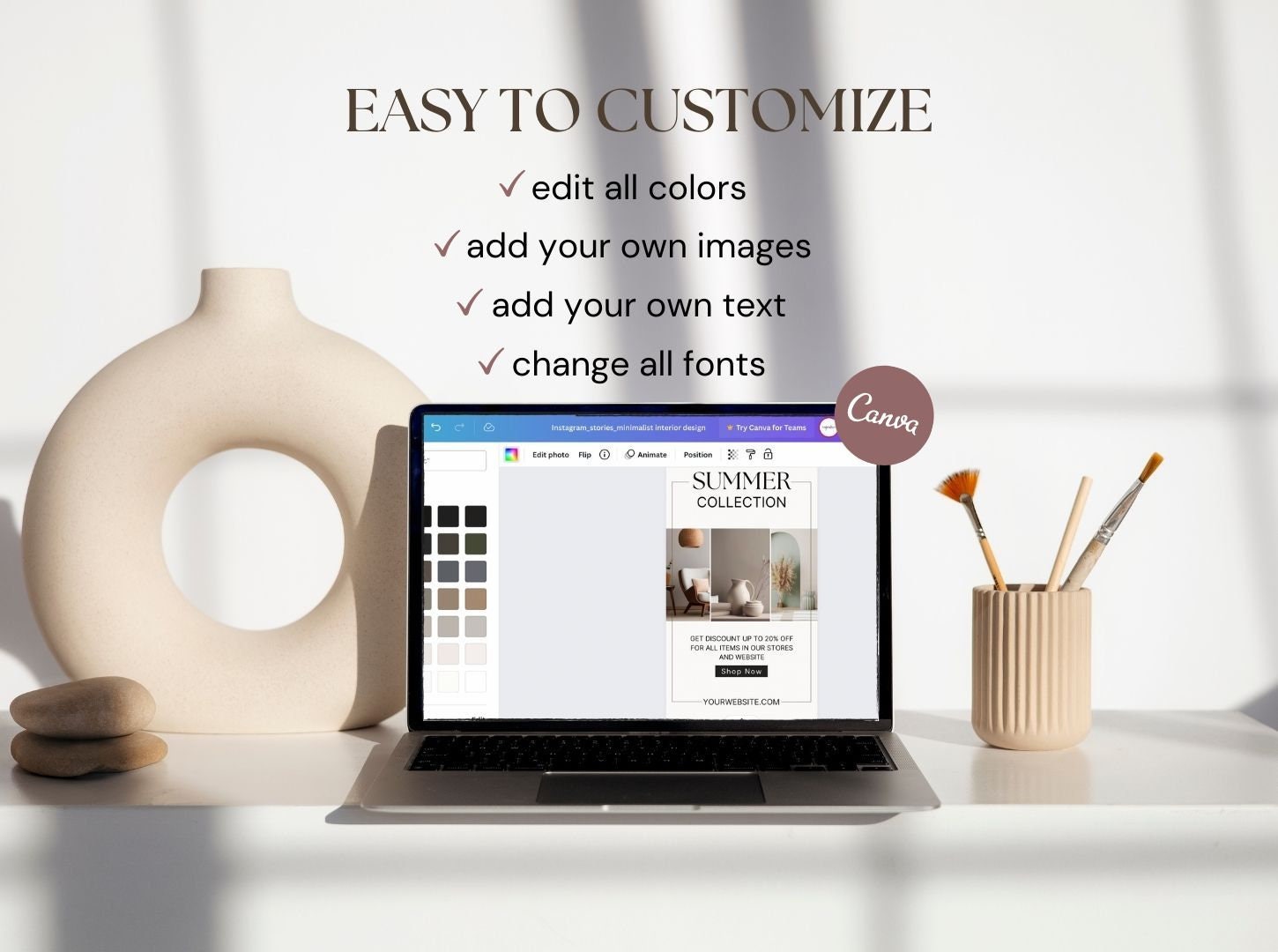 Interior Design Instagram Templates, Minimalist Social Media (canva) - Etsy