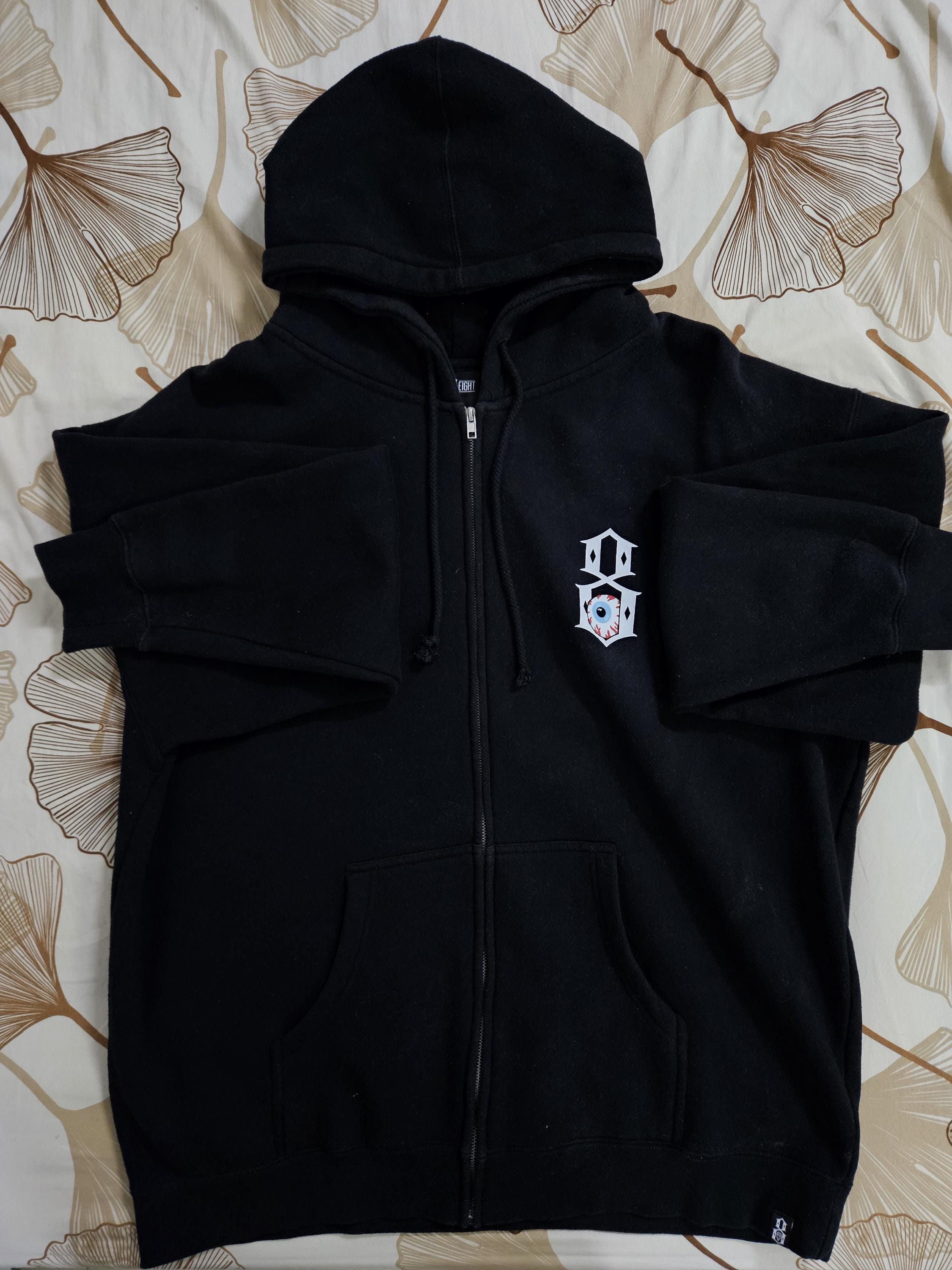 Rebel8 x Mishka フルジップ パーカー – レア ストリートウェア、XL