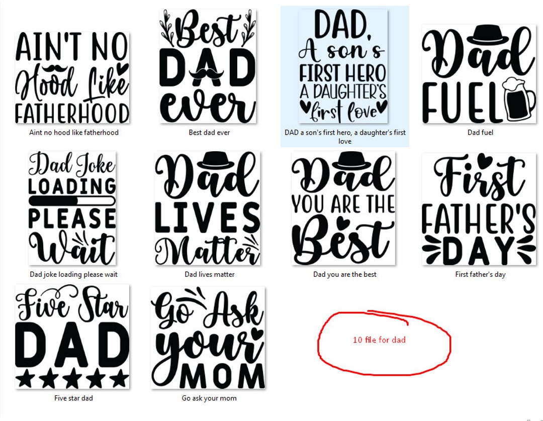 10 Daddy Svg Bundle Svg Svg Files for Cricut Cricut Svg - Etsy