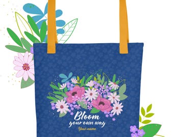 Tote bag with nature inspired design