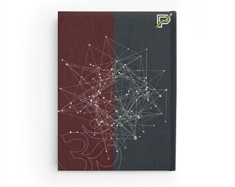 Geometrisches Om Hardcover Journal 13x18 | Leere Seiten, Sacred Geometry Cover