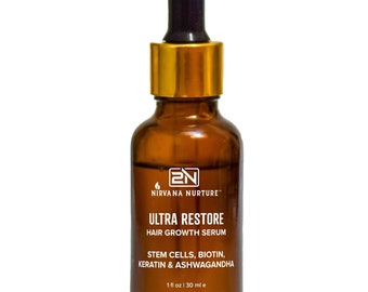 Restore Hair Growth Serum, Biotin Keratin, Scalp Detox (30ml)