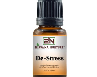 De-Stress Essential Oil Blend, Aromatherapy for Ease Stress, Mood Booster & Relax
