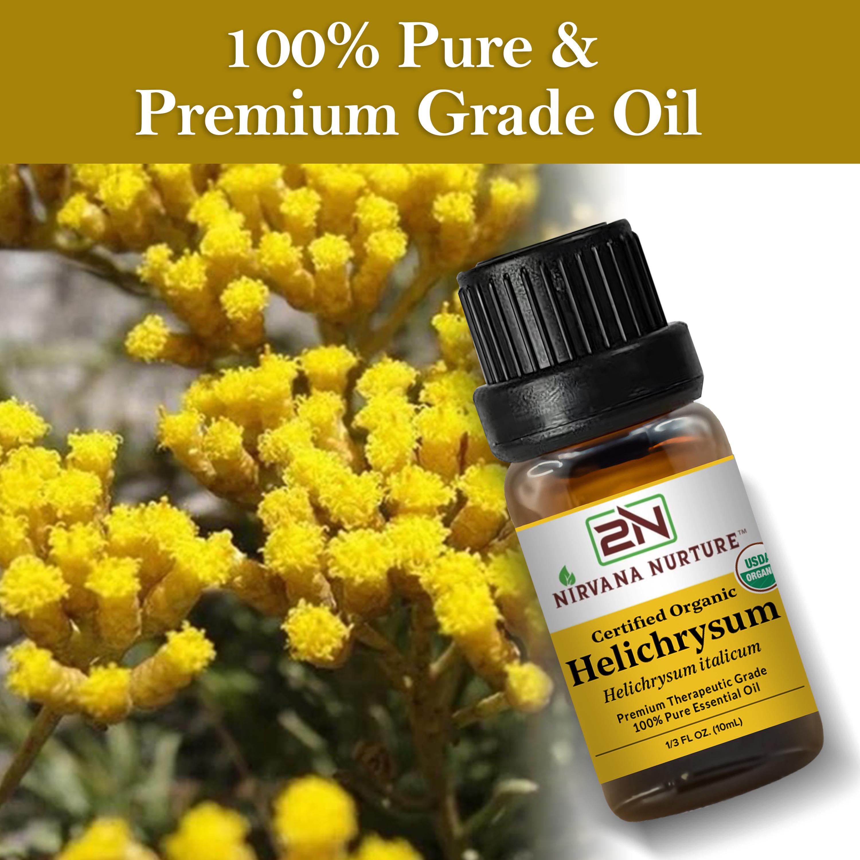 Ätherisches Helichrysumöl | 100% reines und natürliches unsterbliches Öl | Therapeutisches Premium-Öl für Aromatherapie & Diffusor, 5 ML bis 1000 ML