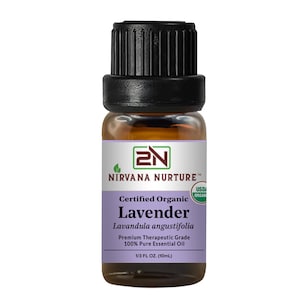 Aceite esencial de lavanda orgánico, 100% puro (10 ml)