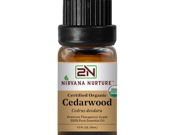 Organic Cedarwood Essential Oil, 100% Pure, 10ml