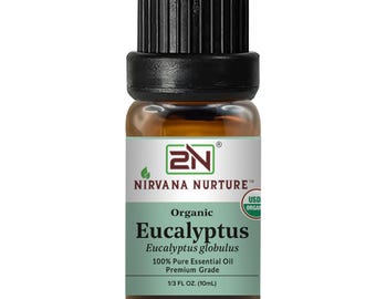 Organic Eucalyptus Essential Oil, 100% Pure, Undiluted (10 ml)