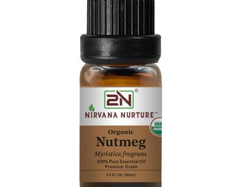 Organic Nutmeg Essential Oil, 100% Pure, 10ml