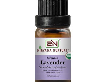 Aceite esencial de lavanda orgánico, 100% puro (10 ml)
