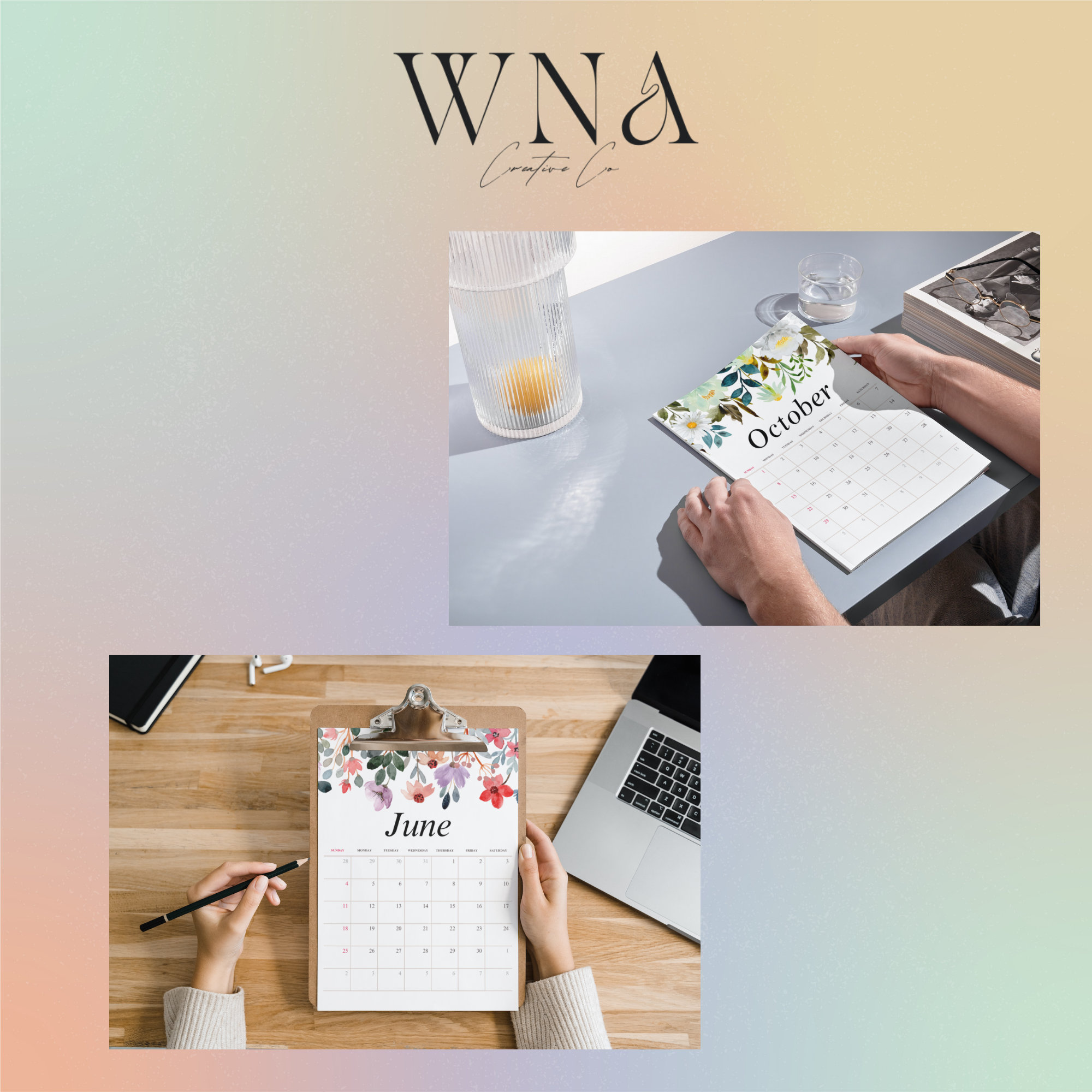 2023 Calendars Printable floral Edition Etsy