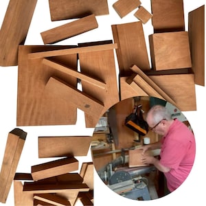 10 Pounds Wood Boards Cherry Varied Sizes 14 pieces for Arts Crafts Wood Turning Musical Instruments Carvings Millwork Hand Crafted Toys