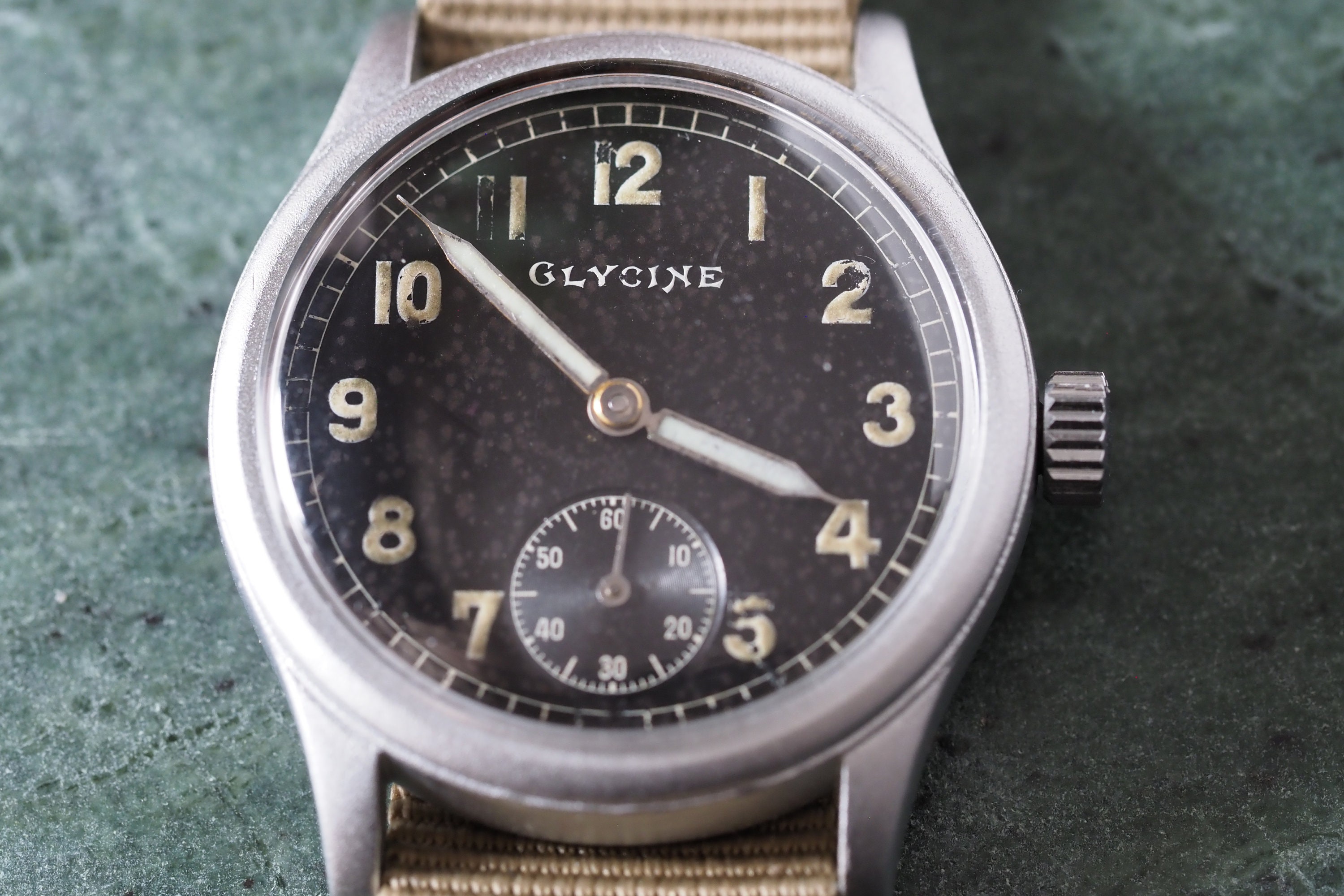Glycine, Military Watch, Fixed Lugs, Vintage, Dirty Dozen Glycine, Military Watch, Fixed Lugs, Vintage, Dirty Dozen