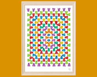 Double Crochet | Printable Wall Art | Knitting Decor | A2-A5 sizes included