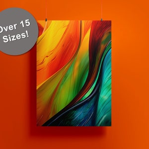 Rainbow Glass No. 2 Digital Printable Art, Colorful art print, rainbow colored glass, modern home decor, vibrant art, abstract, rainbow art