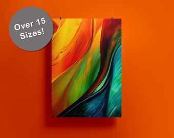 Rainbow Glass No. 2 Digital Printable Art, Colorful art print, rainbow colored glass, modern home decor, vibrant art, abstract, rainbow art