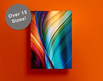 Rainbow Glass No. 1 Digital Printable Art, Colorful art print, rainbow colored glass, modern home decor, vibrant art, abstract, rainbow art