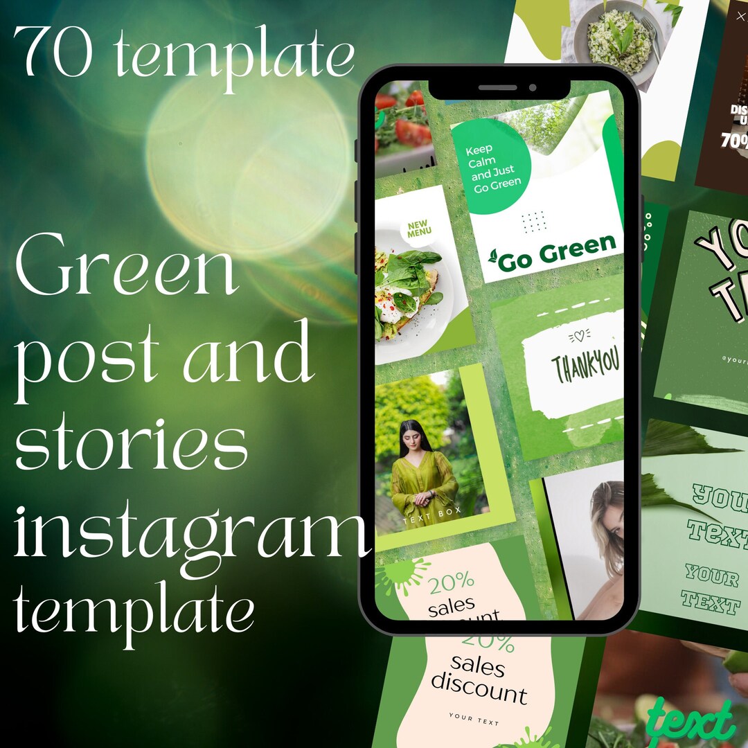 70 Green Instagram Templates | Instagram Post Templates | Minimalistic ...