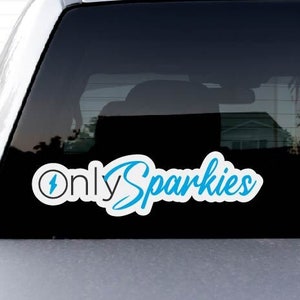 OnlySparkies die cut vinyl sticker, OnlyFans take off, parody sticker for toolbox, tools, truck, car, vehicle bumper window stickers