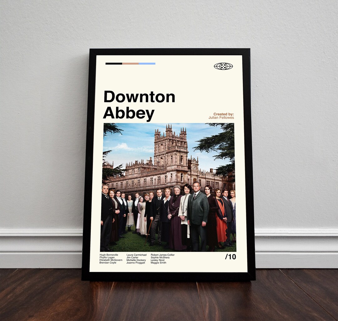 Downton Abbey Poster Downton Abbey Print Mid Century Art - Etsy
