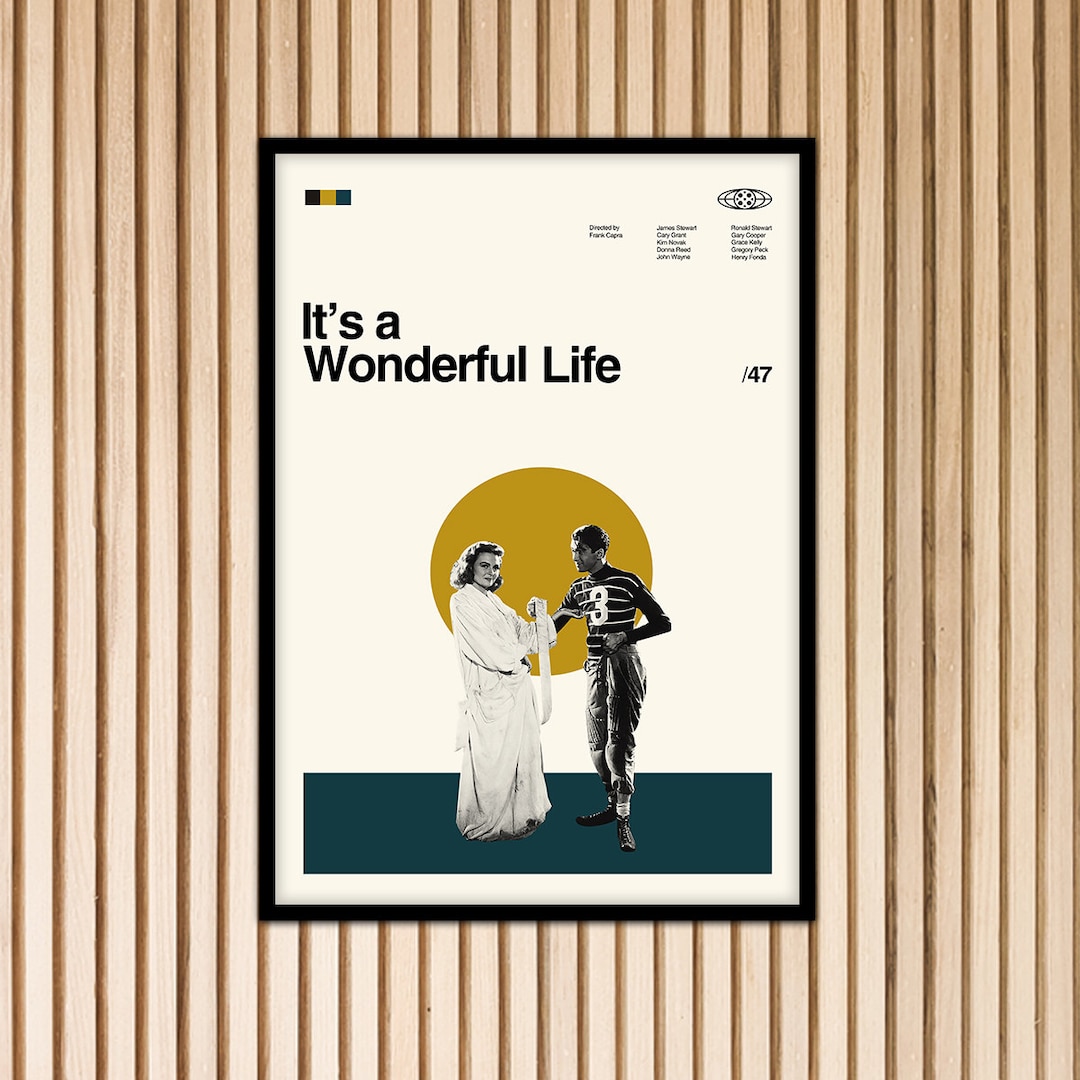 IT'S A WONDERFUL LIFE Retro Movie Poster Minimalist Art - Etsy Canada