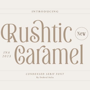 Rushtic Caramel font- Serif Font, Luxury Font, Branding font, Wedding font, Elegant font, luxury font, Magazine font, Fashion font
