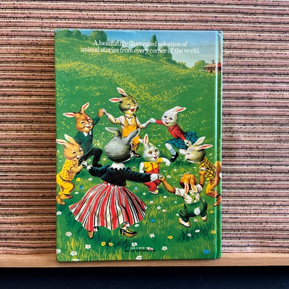 Vintage Animal Fairy Stories Hardback Book, Illustrated by