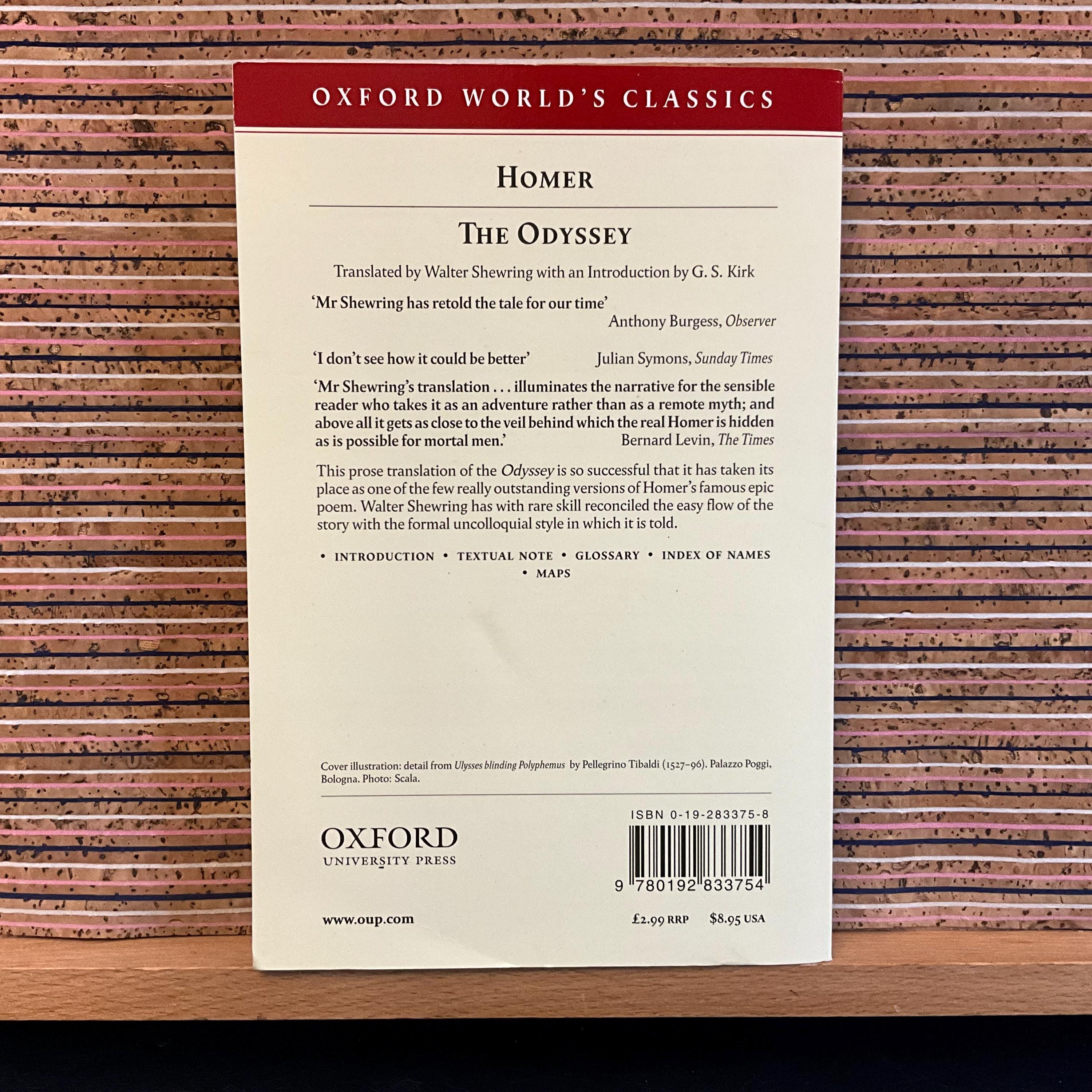 The Odyssey by Homer, Translated by Walter Shewring The Odyssey by Homer, Translated by Walter Shewring